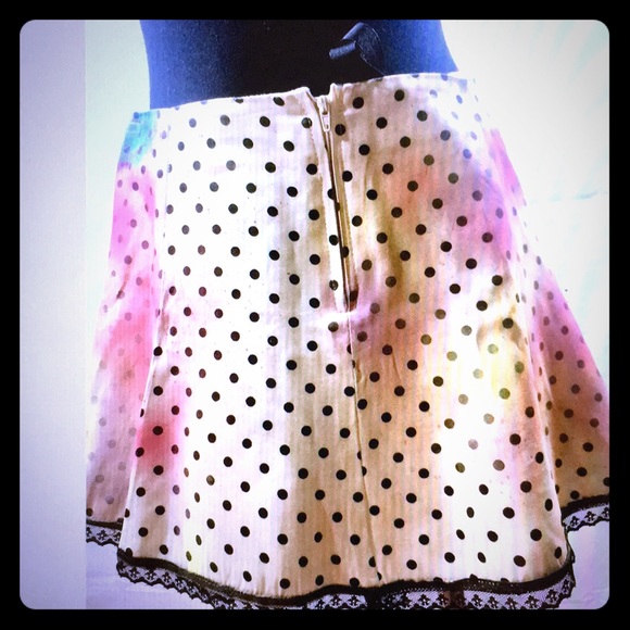 Lexa Vonn polka dot pop art Riot Grrl mini skirt - Picture 5 of 7